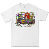 White mardi gras truck with mask fleur de lis and crawfish Premium Tee - RanaPortraitStore
