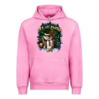 Fuchsia Pink let it snow Urban Hoodie - CowGirlArtShop