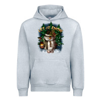 Heather Grey let it snow Urban Hoodie - CowGirlArtShop