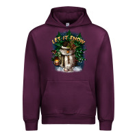 Mauve Wine let it snow Urban Hoodie - CowGirlArtShop