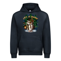 Navy let it snow Urban Hoodie - CowGirlArtShop