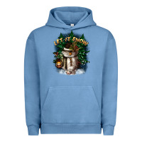 Pigment Pebble Blue let it snow Urban Hoodie - CowGirlArtShop