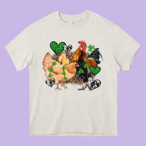 St Patricks Day Coop Animals Heavy Core Tee Designed By Artiststas