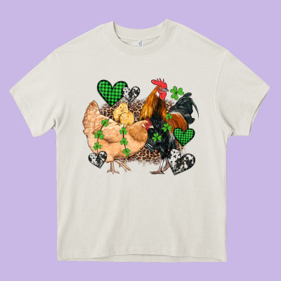 St Patricks Day Coop Animals Heavy Core Tee Designed By Artiststas