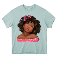 Arona afro black girlchild kiss with bow Heavy Core Tee - texasbilliewilder
