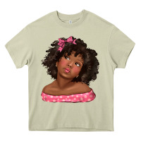 Mossy afro black girlchild kiss with bow Heavy Core Tee - texasbilliewilder
