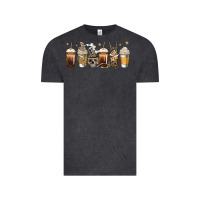 Vintage Black skeleton coffee cups Vintage Tee - Jasminsmagicworld