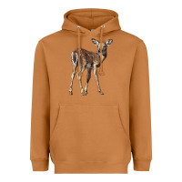 Meerkat white tailed fawn deer Heavyweight Hoodie - LillyAllenDesigns