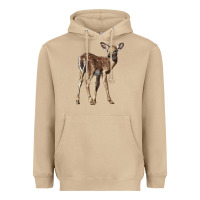 Mushroom white tailed fawn deer Heavyweight Hoodie - LillyAllenDesigns