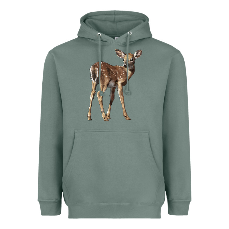 White Tailed Fawn Deer Heavyweight Hoodie by LillyAllenDesigns | Teevron