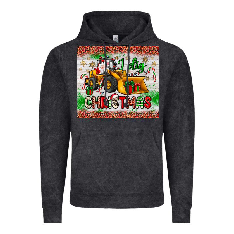 I Dig Christmas Bulldozer Santa Vintage Hoodie by JahusDesignShop | Teevron