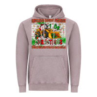 Vintage Zinc i dig christmas bulldozer santa Vintage Hoodie - JahusDesignShop