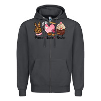 Smoke peace love bake Zipper Hoodie - NancyCooperArtShop