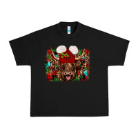 Black highland cow christmas Urban Heavy Tee - JahusDesignShop