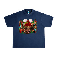 Navy highland cow christmas Urban Heavy Tee - JahusDesignShop