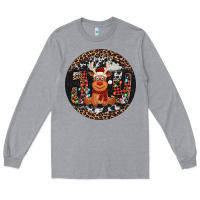 Heather Grey joy reindeer christmas ornament Long Sleeve Tee - Jasminsmagicworld
