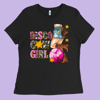 Ladies Tee disco cowgirl