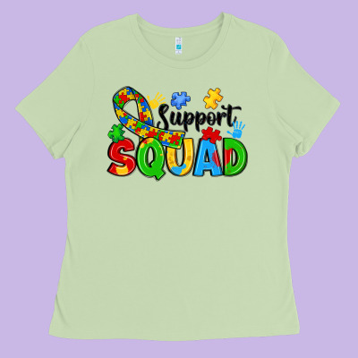 Support Squad Ladies Tee Designed By Jahusdesignshop