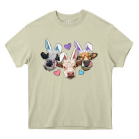 Mossy Easter Cows With Bunny Ears Heavy Core Tee - RanaPortraitStore