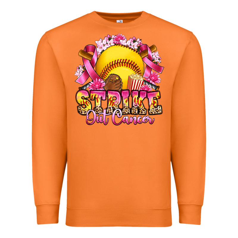 Strike Out Cancer Softball Premium Sweatshirt by Artiststas | Teevron
