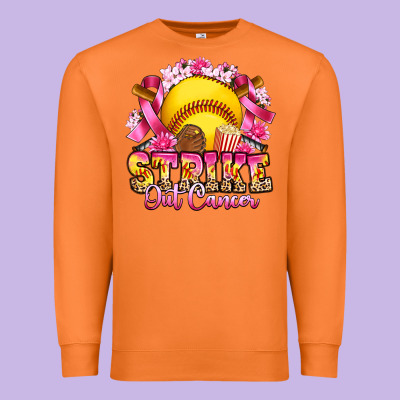 Strike Out Cancer Softball Premium Sweatshirt Designed By Artiststas