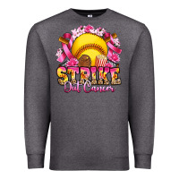 Charcoal Heather strike out cancer softball Premium Sweatshirt - Artiststas