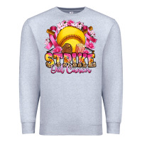 Heather Grey strike out cancer softball Premium Sweatshirt - Artiststas