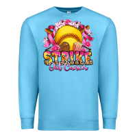 Ocean Blue strike out cancer softball Premium Sweatshirt - Artiststas