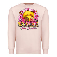 Pale Pink strike out cancer softball Premium Sweatshirt - Artiststas