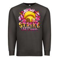 Smoke strike out cancer softball Premium Sweatshirt - Artiststas