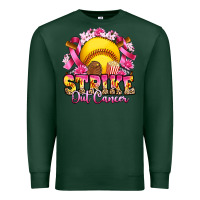 Sports Green strike out cancer softball Premium Sweatshirt - Artiststas