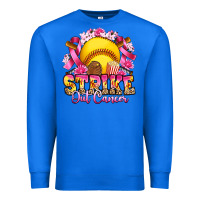 True Royal strike out cancer softball Premium Sweatshirt - Artiststas