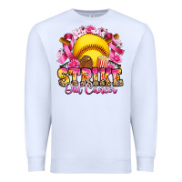 White strike out cancer softball Premium Sweatshirt - Artiststas