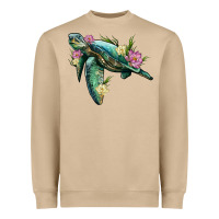 Mushroom sea turtle with lotus Heavyweight Sweatshirt - Artiststas