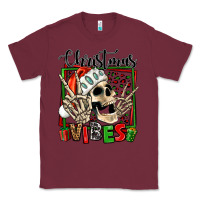 Burgundy christmas vibes skeleton Classic Tee - Jasminsmagicworld