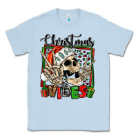 Dusty Blue christmas vibes skeleton Classic Tee - Jasminsmagicworld