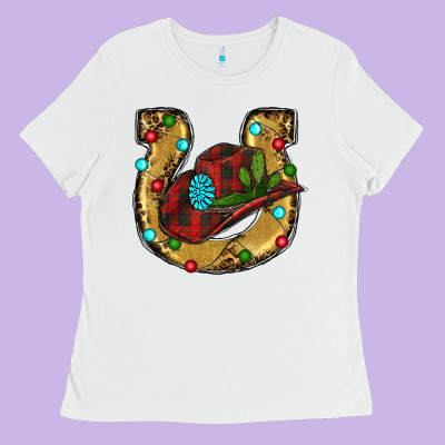 Ladies Tee Christmas Horseshoe