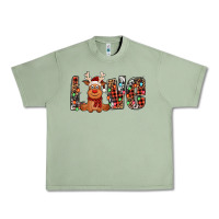 Oil Green love christmas reindeer Urban Heavy Tee - Jasminsmagicworld