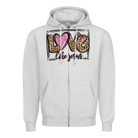 Dove Grey love like jesus Zipper Hoodie - MaliasSmallBusiness