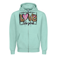 Seafoam love like jesus Zipper Hoodie - MaliasSmallBusiness