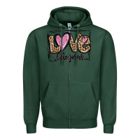 Sports Green love like jesus Zipper Hoodie - MaliasSmallBusiness