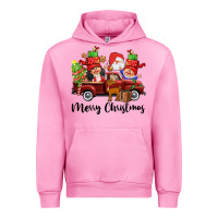 Fuchsia Pink merry christmas truck gnomies Urban Hoodie - CowGirlArtShop