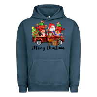 Pigment Midnight Navy merry christmas truck gnomies Urban Hoodie - CowGirlArtShop
