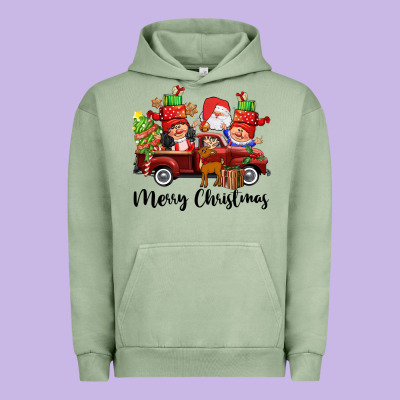 Merry Christmas Truck Gnomies Urban Hoodie Designed By Cowgirlartshop
