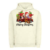 Pigment Pistachio merry christmas truck gnomies Urban Hoodie - CowGirlArtShop