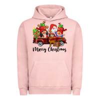 Pigment Salmon merry christmas truck gnomies Urban Hoodie - CowGirlArtShop