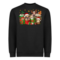 Black christmas cows coffee Heavyweight Sweatshirt - Jasminsmagicworld