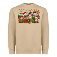 Mushroom christmas cows coffee Heavyweight Sweatshirt - Jasminsmagicworld