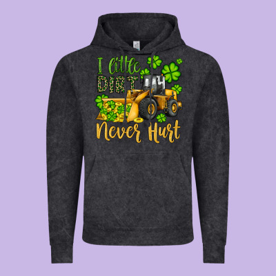 A Little Dirt Never Hurt St Patricks Bulldozer Vintage Hoodie Designed By Jahusdesignshop