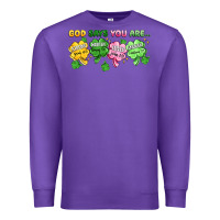 Purple st. patrick's day god says you are Premium Sweatshirt - Artiststas